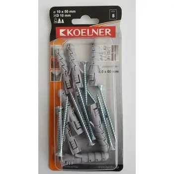 Hmoždinka BL-hmoždinka 8x40+vrut 5.0x50 á4ks