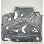 Fashion 2-dílné mikroflanelové šedé svítící povlečení Barva: Šedá, rozměr: 140x200 + 70x90