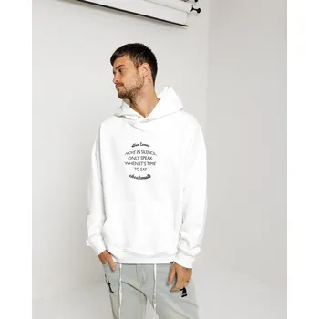 Pánská mikina Don Lemme Unisex Mikina Silence - white Velikost: M