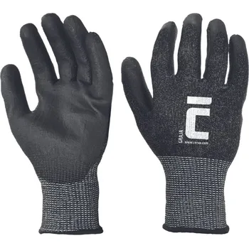 Pracovní rukavice ČERVA EXPORT IMPORT a.s. GRAJA Rukavice proti pořezu povrstvené PU, Černé, Vel. 9