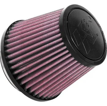 Filtr pro motocykl K&N univerzální kulatý zkosený filtr se vstupem 79 mm a výškou 100 mm, gumový vrchlík