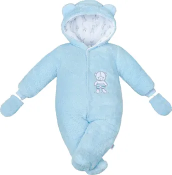 Kojenecká kombinéza New Baby Nice Bear zimní kombinéza modrá