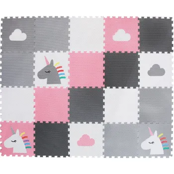 Vylen Hrací pěnové puzzle do dětského pokoje 20 dílů JEDNOROŽEC A MRÁČEK