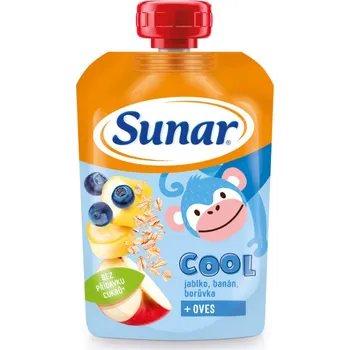 Sunar Cool ovocná kapsička borůvka, banán, ovesné vločky 12m+, 110 g