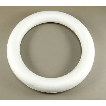 Věneček k ozdobení - polystyren - průměr vnitřní 14 cm / vnější 20 cm