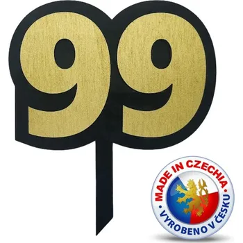 Jedlá dekorace na dort VypálímTi.cz 3D Zápich do dortu - Jubilejní 99