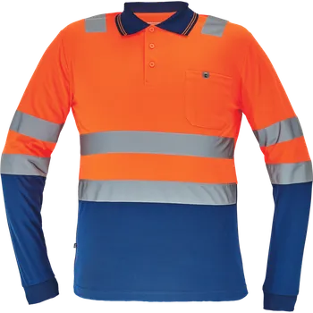 ČERVA Polokošile LEON HV s dlouhým rukávem 0322000591005 2XL Oranžová/navy