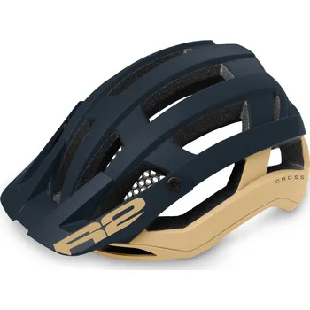 Cyklistická přilba Přilba R2 CROSS béžová, šedá M: 56-58 cm, Velikost M: 56 - 58 cm