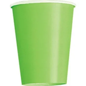 Party nádobí UNIQUE EKO Kelímky papírové - Sv. zelené, 14 ks