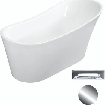 Vana Besco Akrylátová volně stojící vana Calima 170x74 Barva: Bílá, Rozměry (cm): 170x74, Typ a barva výpustě: Click-Clack s přepadem, chrom