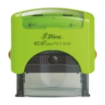 Razítko Razítko Shiny PET-846, ekologické, 65x27 mm barvy otisku nenapouštěná