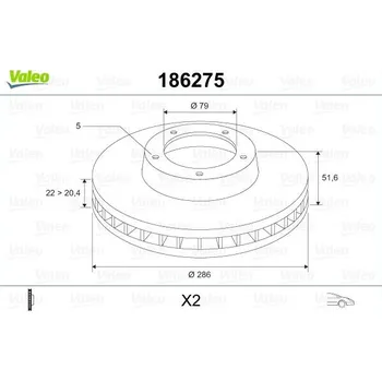 Brzdový kotouč Brzdový kotouč VALEO 186275
