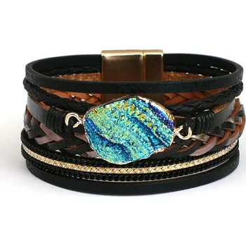 Náramek Amparo Miranda® Náramek Blue Stone, Barva černý