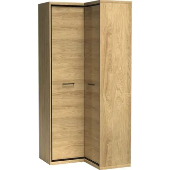 Šatní skříň Šatní skříň rohová M14 MEDIOLAN hikora, 85/102&nbsp;x 197 x 59/41 cm