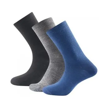 Pánské ponožky Devold DAILY LIGHT set ponožek - 3 páry Indigo Mix