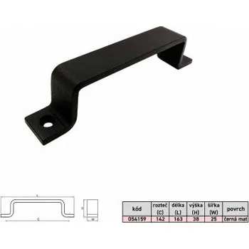 Dveřní kování RETRO úchytka černá ESO