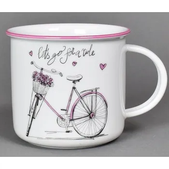 Hrnek 380ml TINA - DÁM. KOLO A57460, čes.porcelán