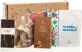 Dárkový potravinový koš Čokoládovna Janek Dárková krabice z lásky