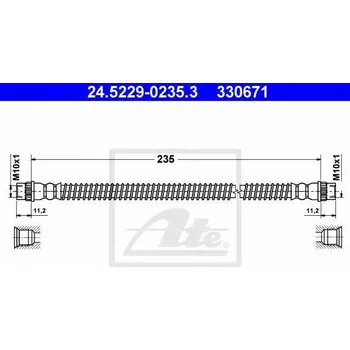 DANAPO Brzdová hadice pro CITROËN C5 - ATE 24.5229-0235.3