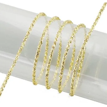 Stuha Stuha kroucená 2 mm - zlatá - 1 m