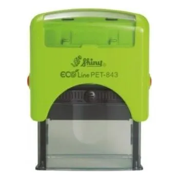 Razítko Razítko Shiny PET-843, ekologické, 47x18 mm barvy otisku černá