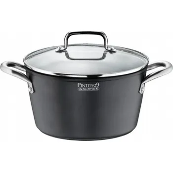 Hrnec PINTINOX Hrnec STONE 1 Quantanium ø 24 cm, 5 l, skleněná poklice