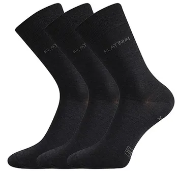 pánské termo ponožky Lonka Dewool 3 páry černá 43-46
