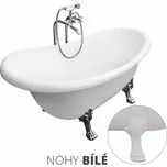 Besco Akrylátová volně stojící vana Otylia 160x77 (170x77) bez přepadu Rozměry (cm): 160x77, Typ a barva výpustě: bez odpadového sifonu, Barva podpěrných nožek: Bílá