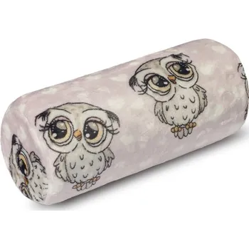 Polštář Válec Micro - dětský motiv průměr 15 x 35 cm sovička růžová