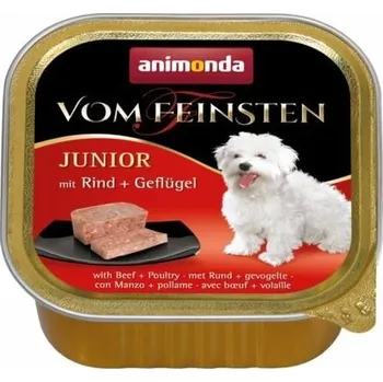 Krmivo pro psa Animonda Vom Feinsten Junior Dog hovězí, drůbeží - paštika pro psy Hmotnost (g/kg): bal. 5ks (5x150g)