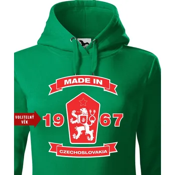 Dámská mikina Dámská mikina s lvem a znakem ČSSR, Barva Zelená, Velikost S, Canvas Dámská mikina Bezvatriko.cz 0513