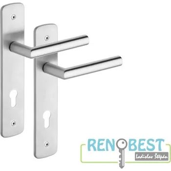 Dveřní kování ROSTEX Dveřní kování REMONT Rozteč: 72 mm, Provedení: klika/klika, Varianta: Povrchová úprava: nerez mat; Typ klíče: DOZ