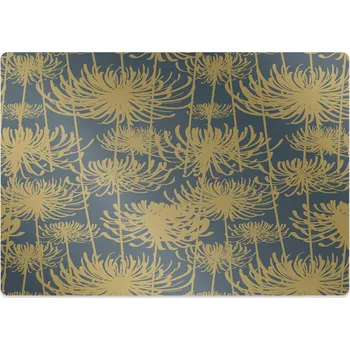 Podložka pod nábytek Podložka pod židli květiny zlato