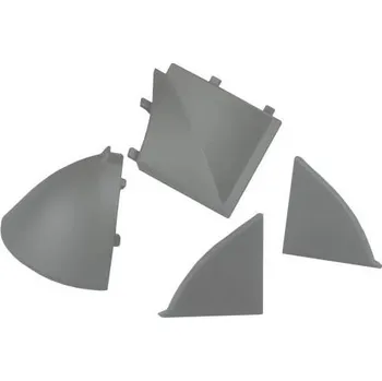 Kuchyňská pracovní deska Egger Sada koncovek na těsnící lištu / šedá