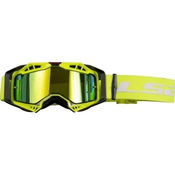 Helma na motorku Krosové moto brýle LS2 Aura Pro žluté