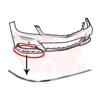 Nárazník Ozdobná / ochranná lišta, nárazník VAN WEZEL 3097482