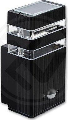 Svítidlo fasádní INEZ venkovní nástěnné /IP54/, s pohybovým čidlem, černé (zdroj světla žárovka 1x GU10 (není součástí balení))