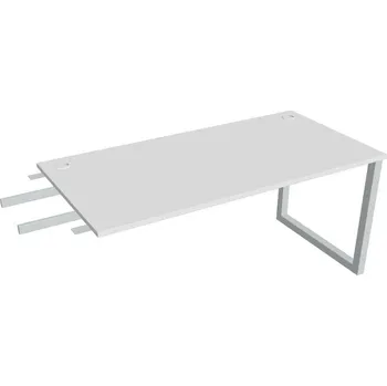 Kancelářský vozík HOBIS přídavný stůl do úhlu - US O 1600 RU, hloubka 80 cm, bílá + doprava zdarma