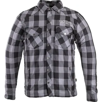 Pánská košile W-tec Flanelová košile Black Heart Reginald s aramidem (Velikost: 3XL, Barva: šedo-černá)
