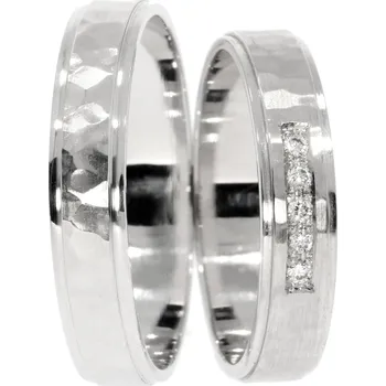 Prsten Zlatnictví Helios Zlaté snubní prsteny L-317/B Kameny: S laboratorními Diamanty