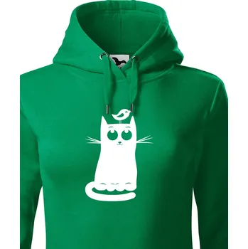 Dámská mikina Dámská mikina s kočkou a ptáčkem, Barva Zelená, Velikost 2XL, Canvas Dámská mikina Bezvatriko.cz 0061