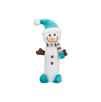 Hračka pro psa Xmas SNOWMAN, plyšový sněhulák s pet lahví uvnitř