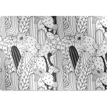 Podložka pod nábytek Ochranná podložka pod židli komická kaktusy