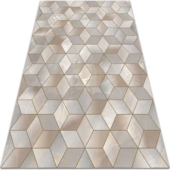 Koberec Vinylový koberec pro domácnost Hnědé kostky