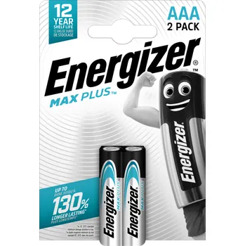 Článková baterie Baterie Energizer Max Plus Mikrotužka 1,5V AAA/2 (duopack) LR03/2, 2ks
