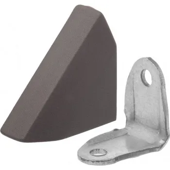 Nábytkové kování Interex Kovový úhelník s PVC krytkou - tmavě hnědý / 10ks