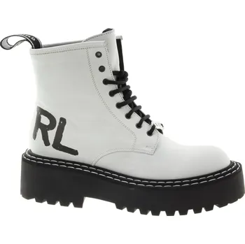 Dámská obuv KARL LAGERFELD Dámský bílý kožený kotník KL45260K-011-265 Velikost 36