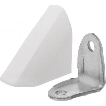 Nábytkové kování Interex Kovový úhelník s PVC krytkou - bílý / 10ks