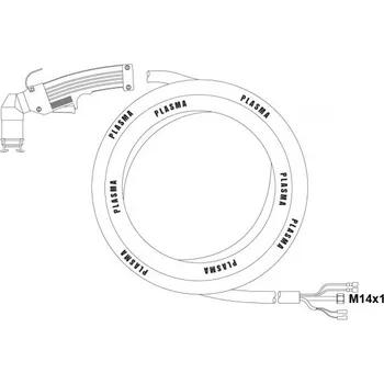 Příslušenství ke svářečce SPARTUS TS06350 A-141 A140 P-141 P140 Hořák ruční 12m M14x1 typ A