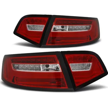 Zadní světlomet TUNING-TEC Zadní světla Audi A6 08-11 sedan červená/bílá LED BAR SEQ